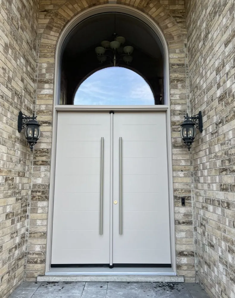 Modern entry door with sidelite