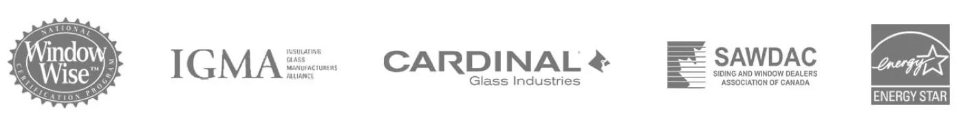 VinylPro certifications: Window Wise, IGMA, Cardinal Glass, SAWDAC, Energy Star