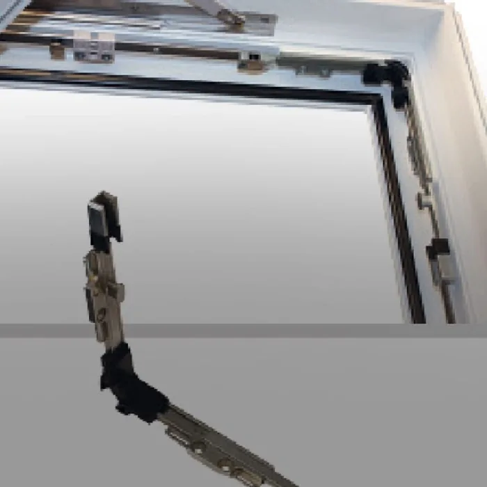 Roto multipoint locking hardware on a VinylPro window